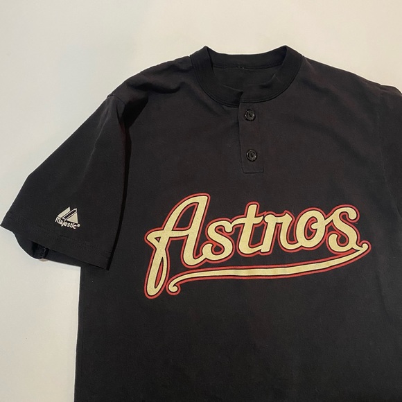 Vintage Houston Astros MAJESTIC Baseball Ringer T-Shirt Size Small - Picture 5 of 7